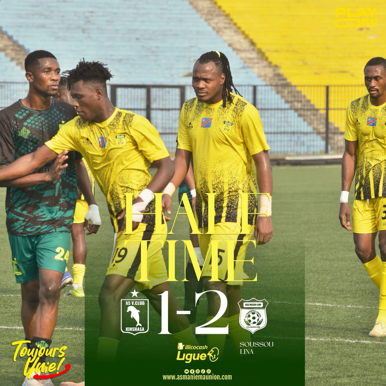 Illicocash Ligue 1 – Play-offs : Maniema Union s’offre V. Club et se relance dans la course