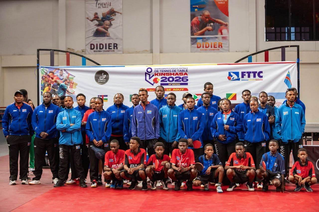 Championnat d’Afrique centrale de tennis de table : les Léopards décrochent deux médailles et valident leur qualification pour Agadir