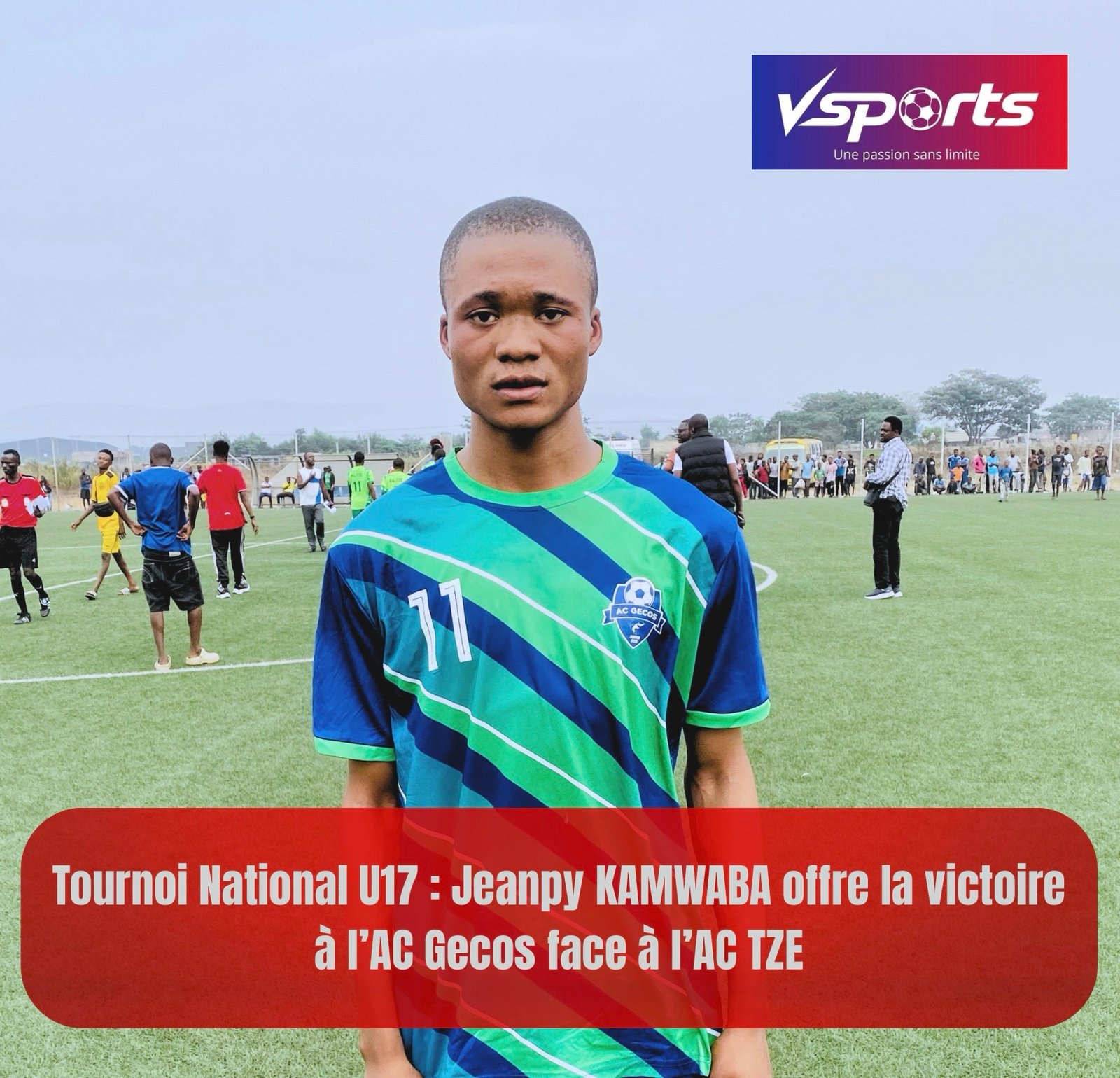 Tournoi National U17 : Jeanpy Kamwaba offre la victoire à l’AC Gecos face à l’AC TZE